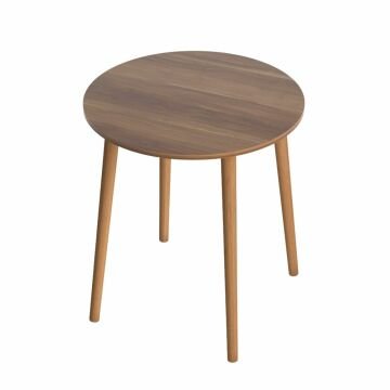 Yuvarlak Mutfak Masası 70x70cm Ceviz