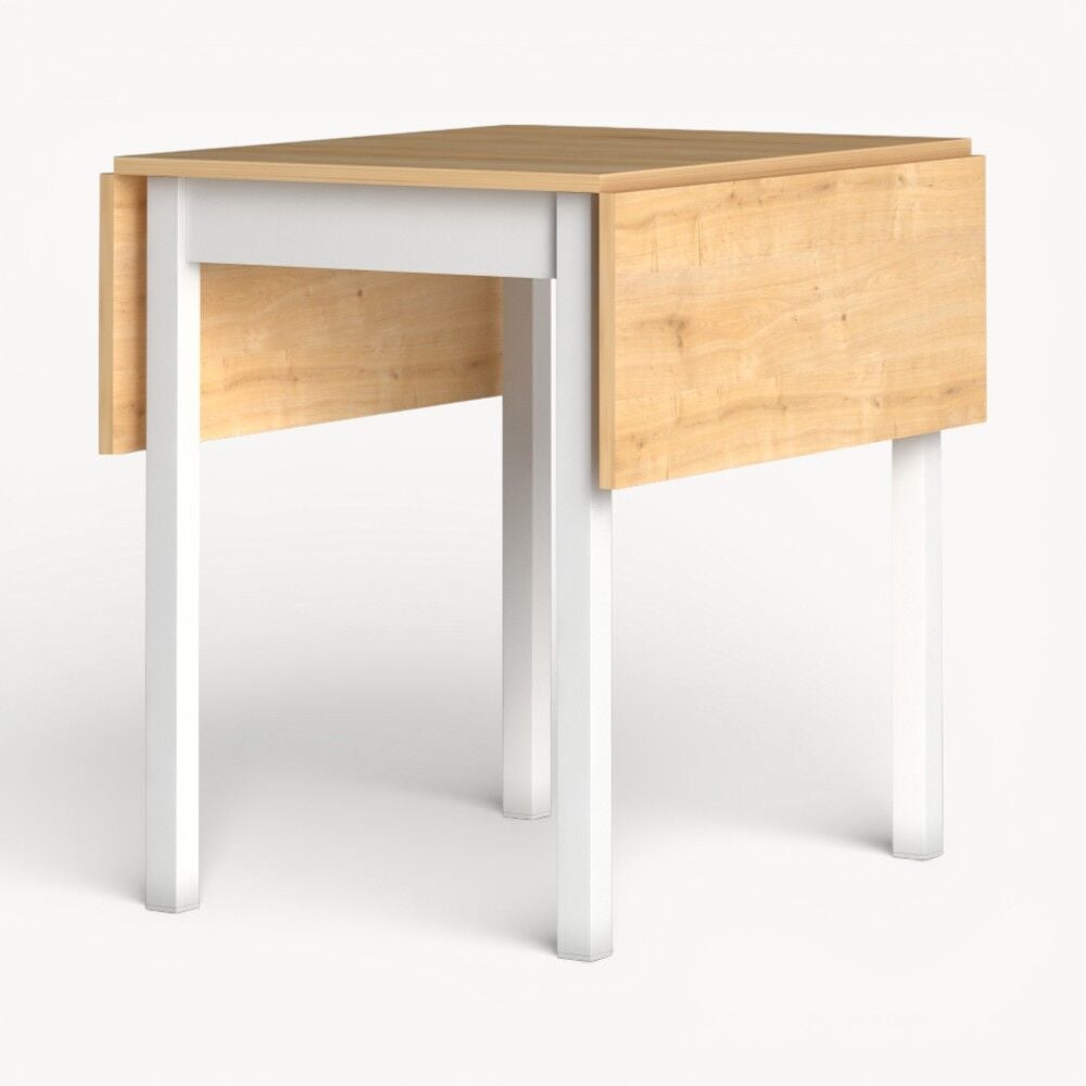 Luce- Katlanabilir Masa Beyaz-Meşe