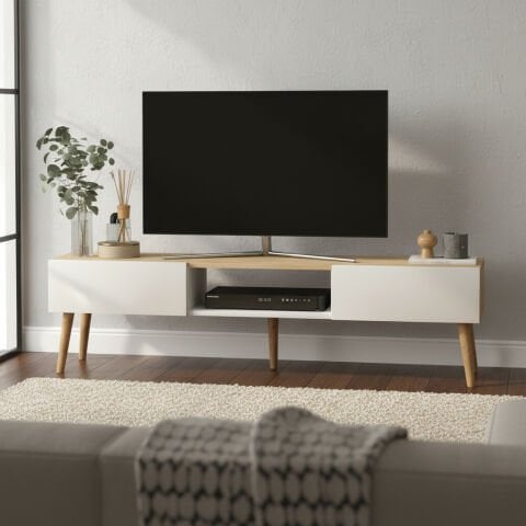 Atlantis Tv Ünitesi 150cm Beyaz-Meşe