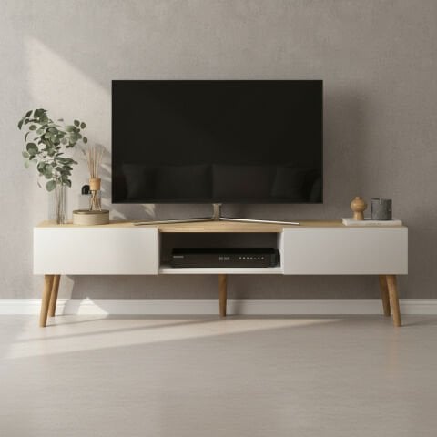 Atlantis Tv Ünitesi 150cm Beyaz-Meşe