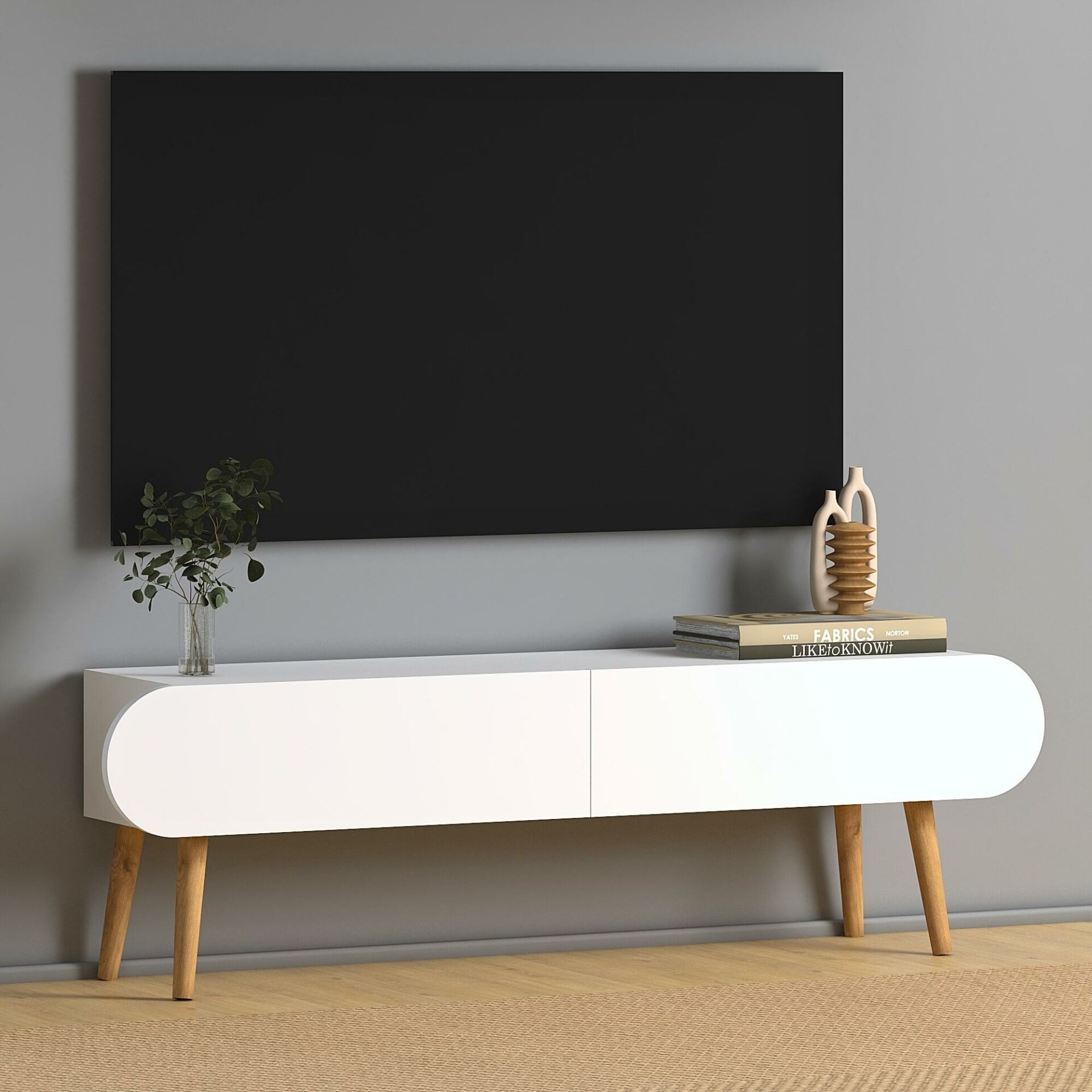 Lotus Tv Ünitesi 120cm Beyaz