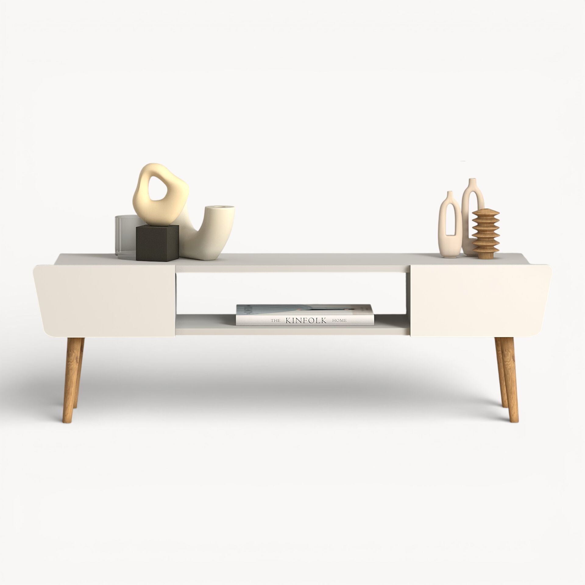 Butterfly Tv Sehpası 120cm Beyaz