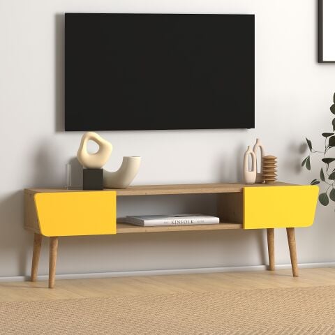 ButterflyTv Sehpası Meşe-Sarı