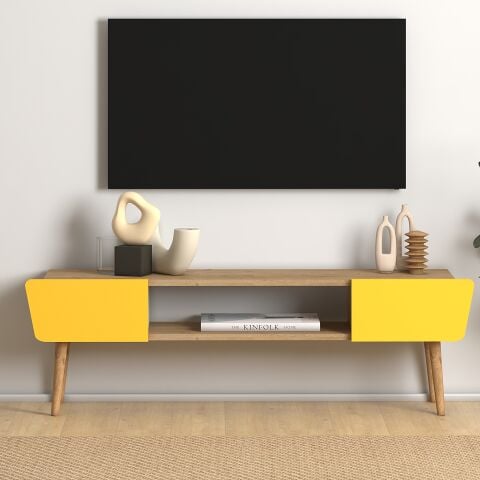 ButterflyTv Sehpası Meşe-Sarı