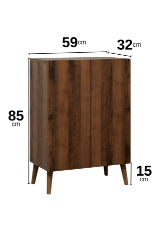 Luce Ayakkabılık Midi Ceviz