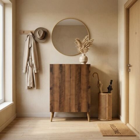 Luce Ayakkabılık Midi Ceviz