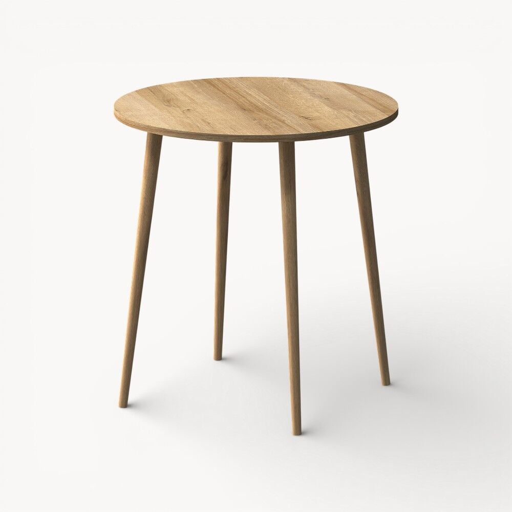 Yuvarlak Mutfak Masası 70x70cm Meşe