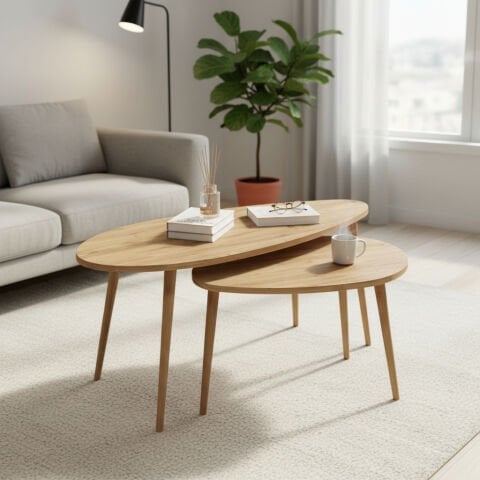 Egg Orta Sehpa Meşe