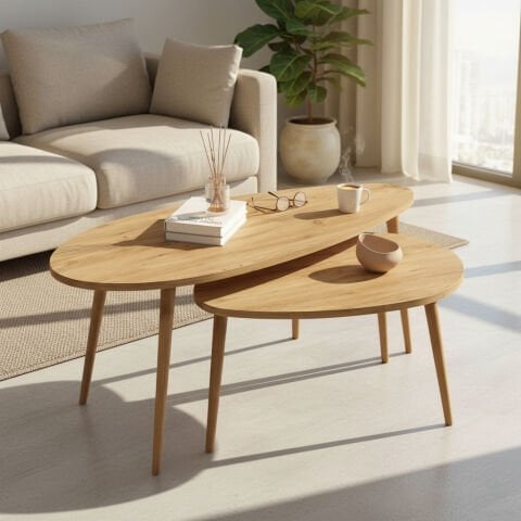 Egg Orta Sehpa Meşe