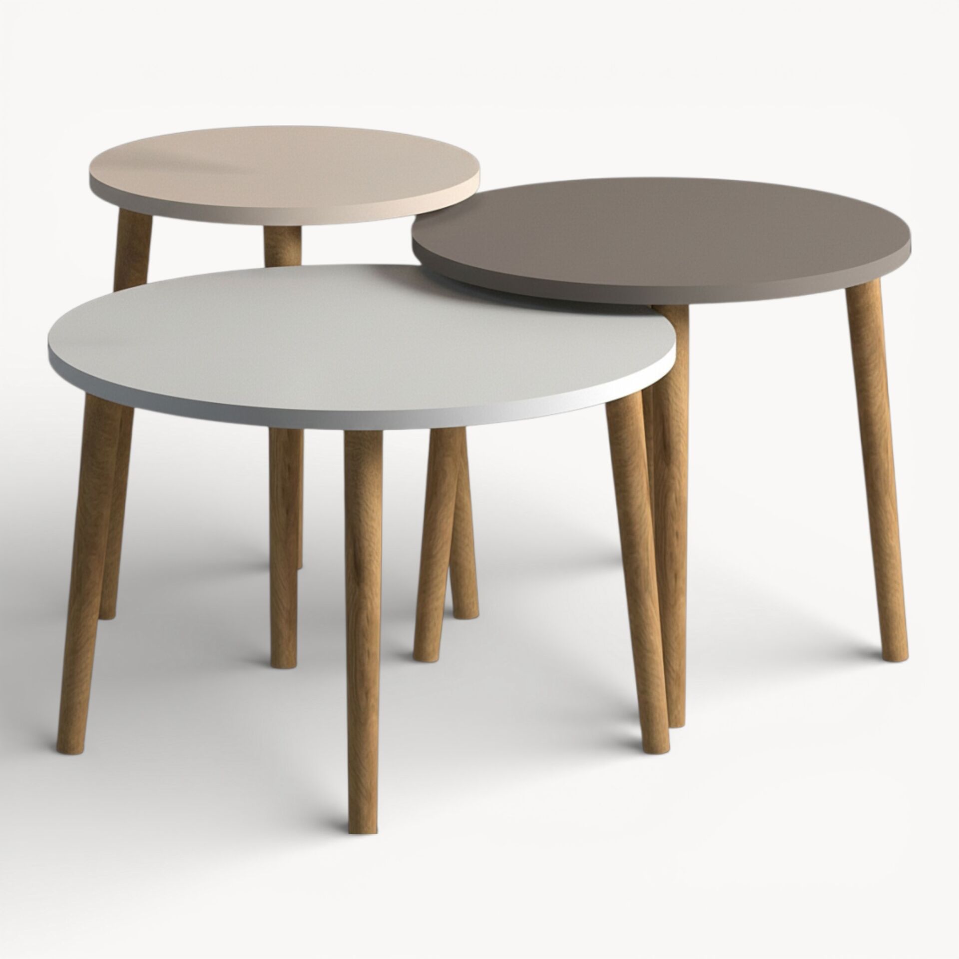 Roma Ortasehpa Seti Beyaz Krem Cappuccino