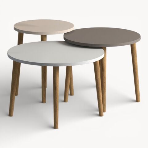 Roma Ortasehpa Seti Beyaz Krem Cappuccino