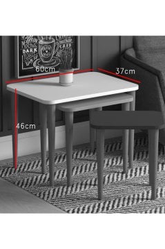 Letto Zigon Sehpa Beyaz Cappuccino Kahve
