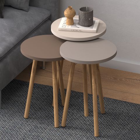 Roma Zigon Sehpa Krem Cappuccino Krem