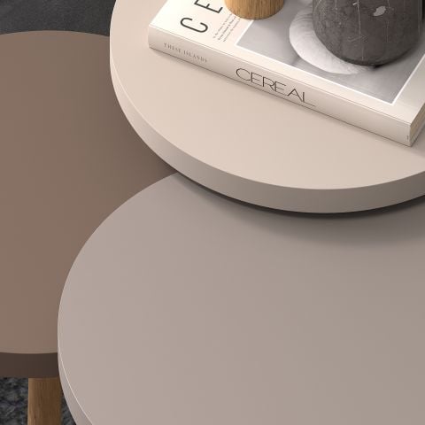 Roma Zigon Sehpa Krem Cappuccino Krem