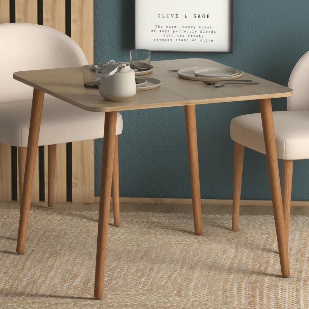 Kare Mutfak Masası 90x90cm Meşe