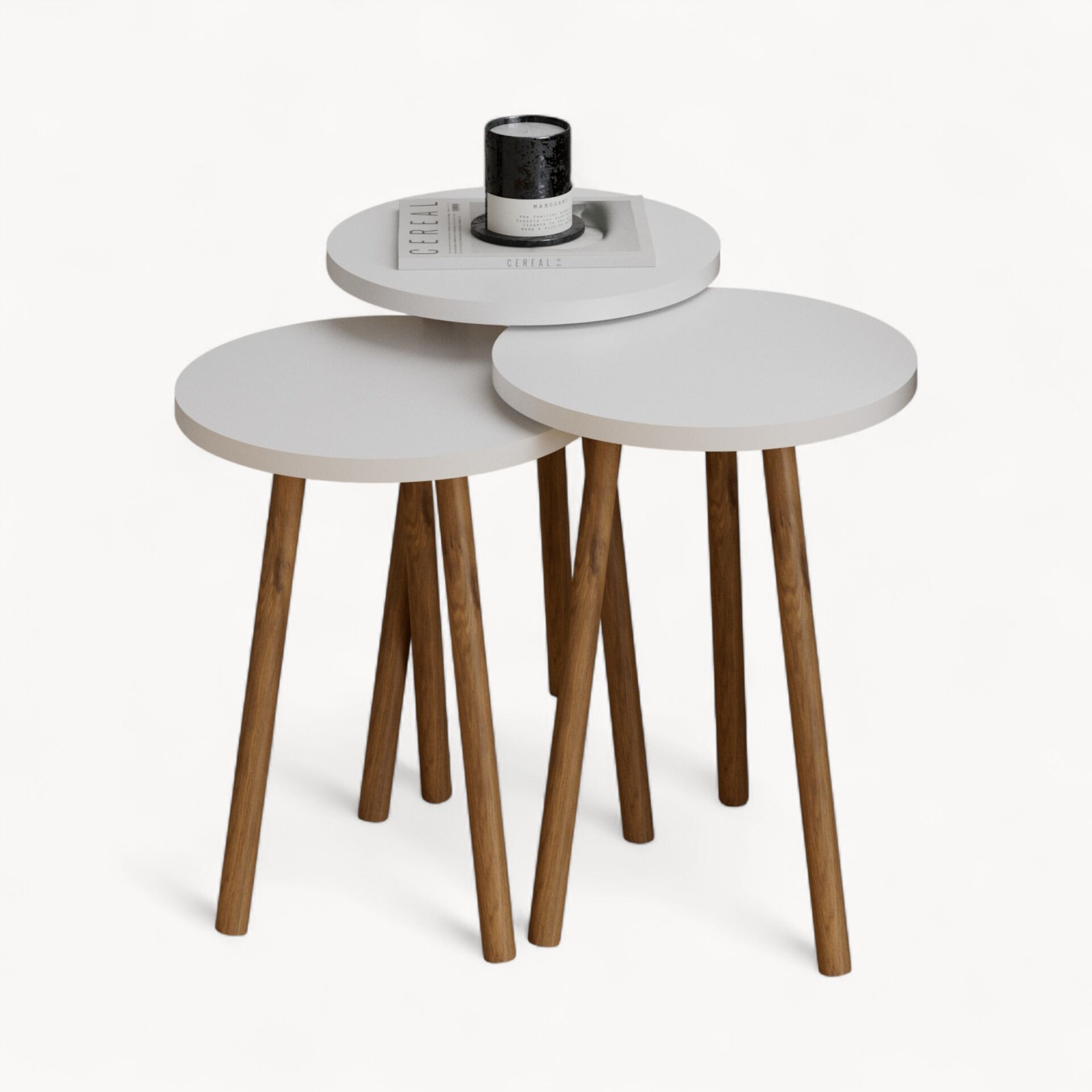 Roma Zigon Sehpa Beyaz