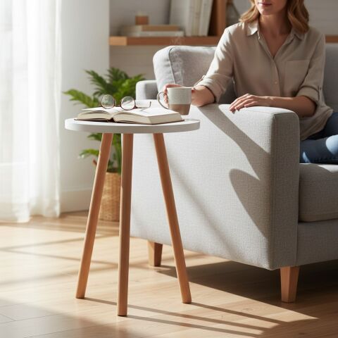 Roma Zigon Sehpa Beyaz