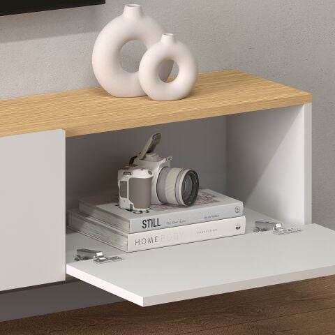 Palm Tv Ünitesi 180cm Beyaz Meşe