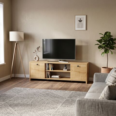 Cube Tv Ünitesi 120cm Meşe
