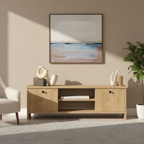 Cube Tv Ünitesi 120cm Meşe