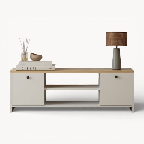 Cube Tv Ünitesi 120cm Beyaz-Meşe