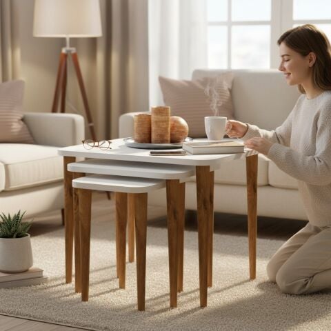 Letto Zigon Sehpa Beyaz