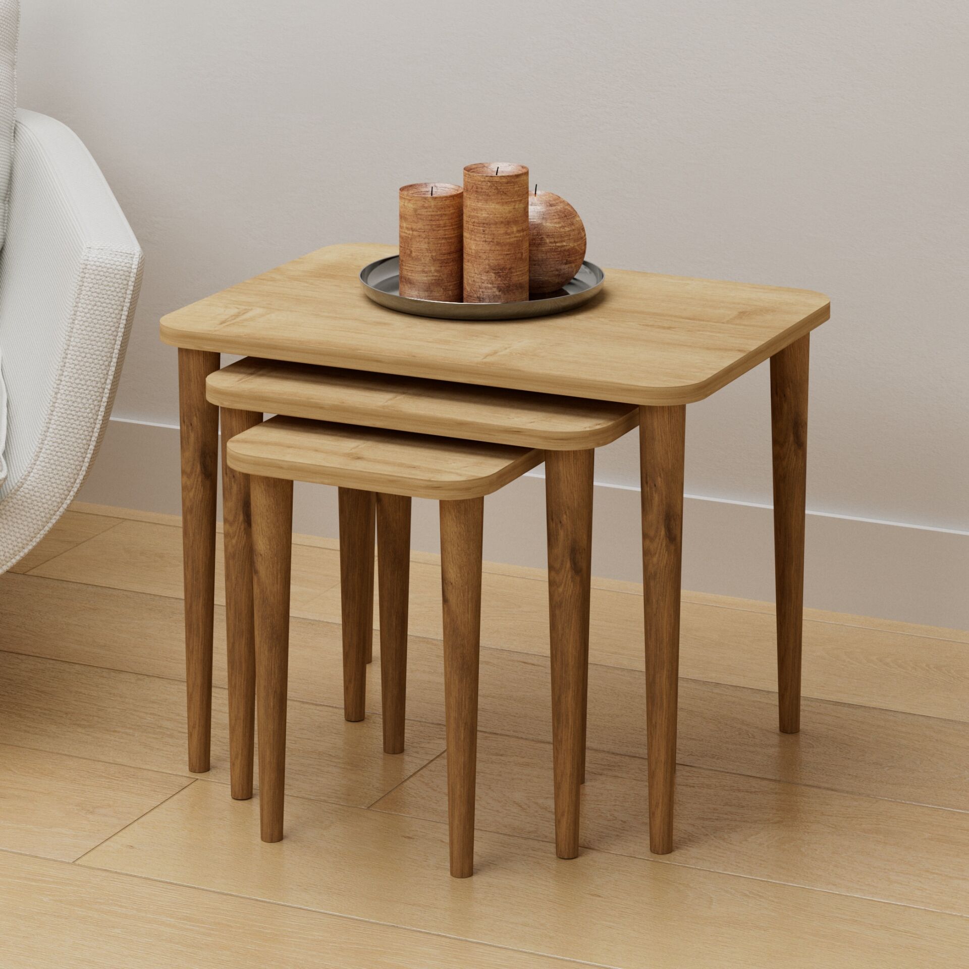 Letto Zigon Sehpa Meşe