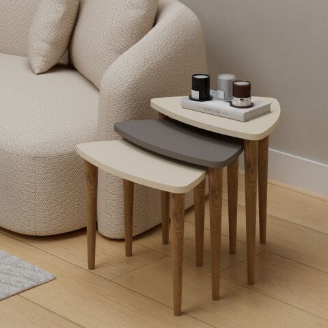 Bolero Zigon Sehpa Krem Cappuccino Krem