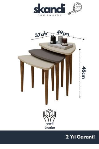 Bolero Zigon Sehpa Krem Cappuccino Krem