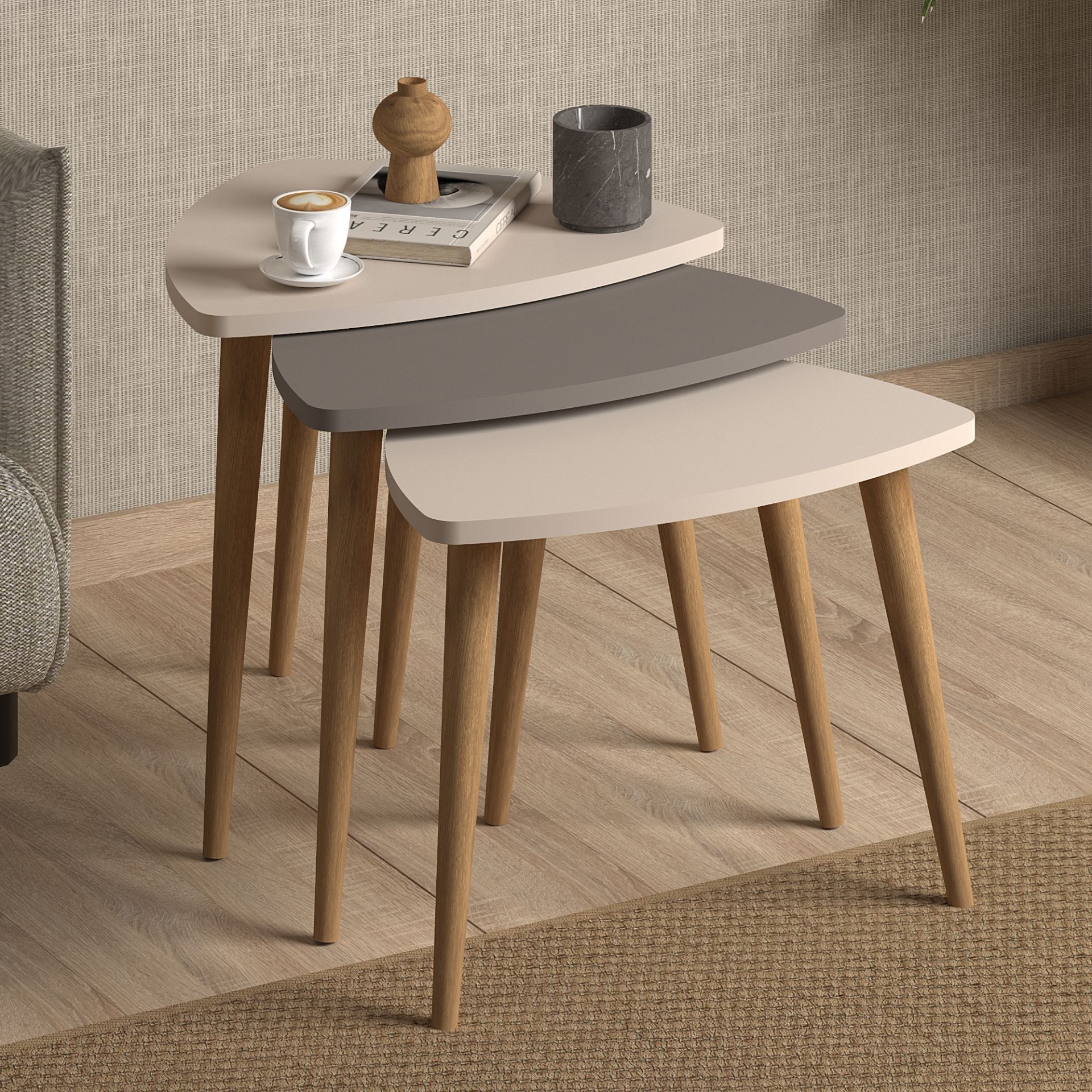 Bolero Zigon Sehpa Krem Cappuccino Krem