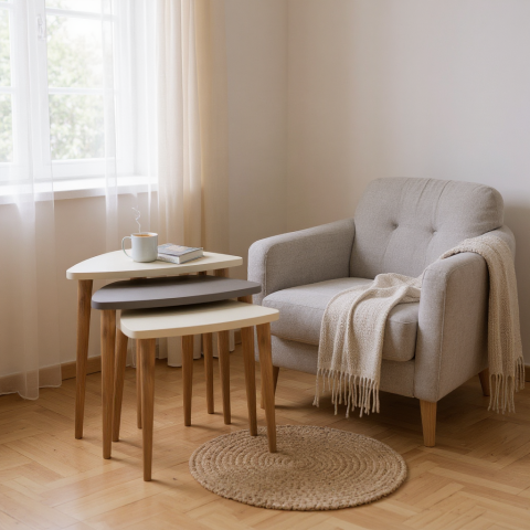 Bolero Zigon Sehpa Krem Cappuccino Krem