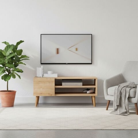 Porto Tv Sehpası 90cm Meşe