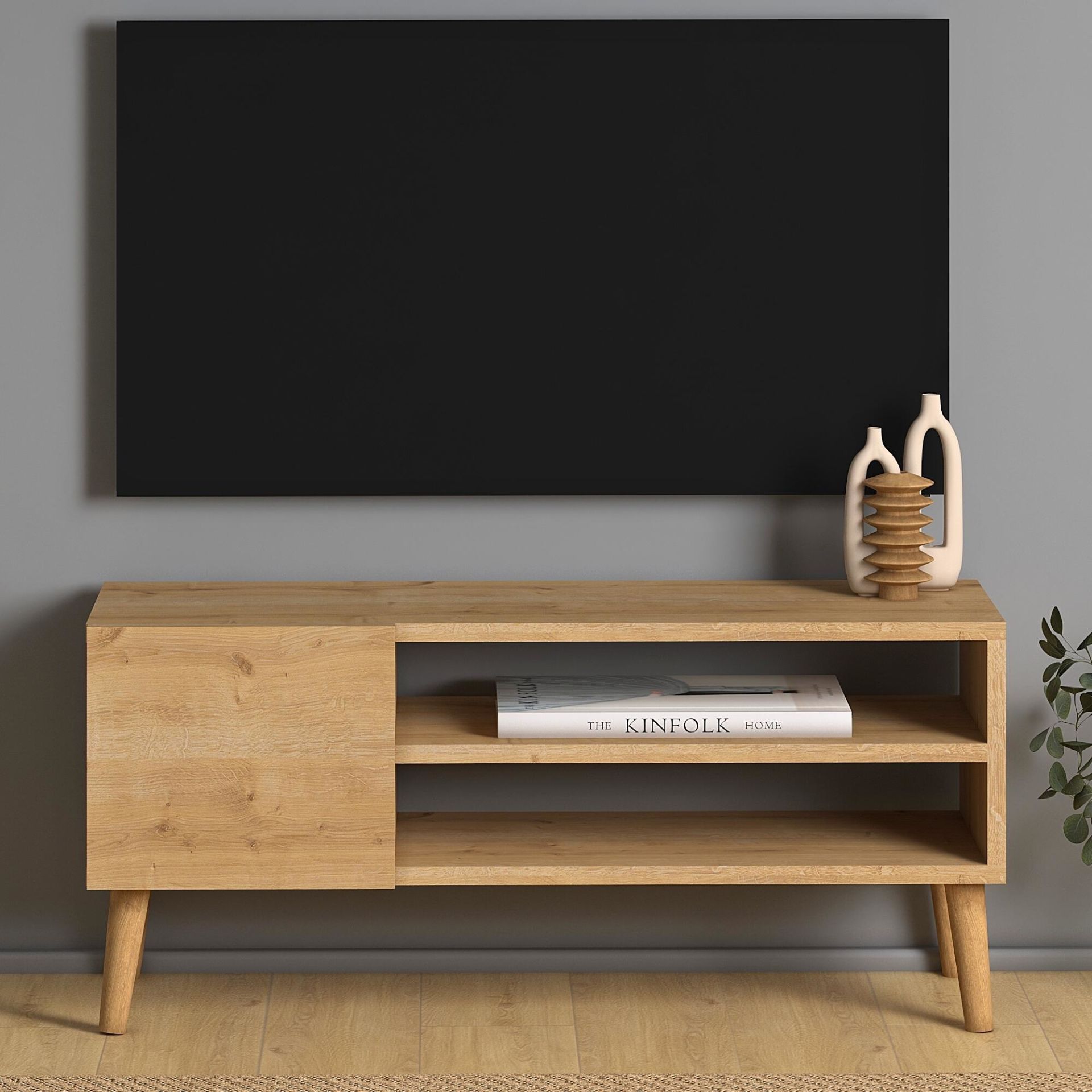 Porto Tv Sehpası 90cm Meşe
