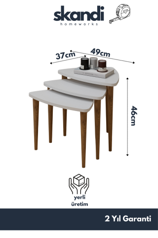 Bolero Zigon Sehpa Beyaz