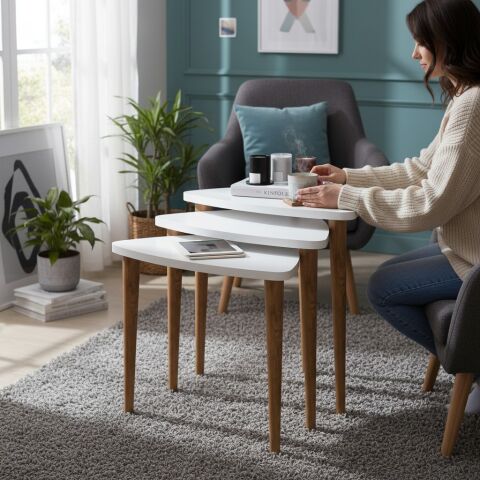 Bolero Zigon Sehpa Beyaz