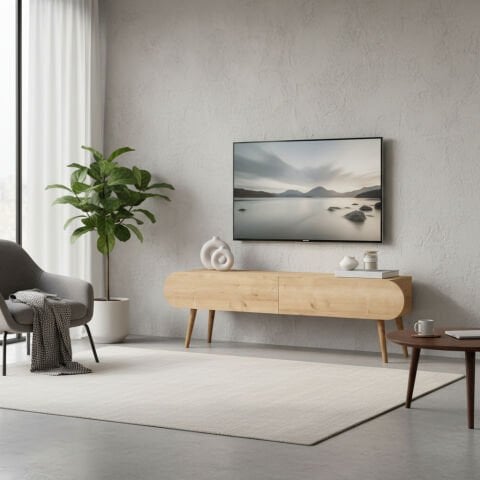 Lotus Tv Ünitesi 120cm Meşe