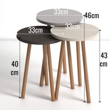 Roma Zigon Sehpa Krem Cappuccino Krem