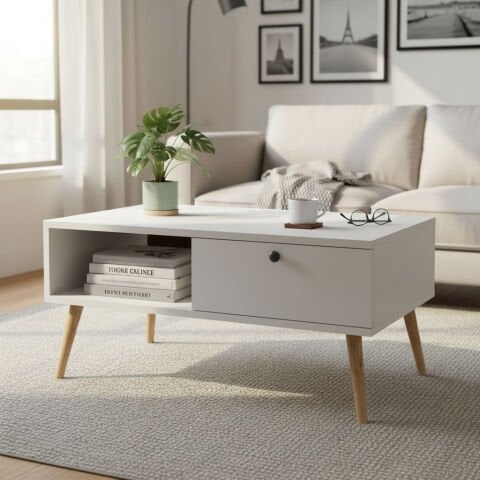 Napoli Orta Sehpa Beyaz