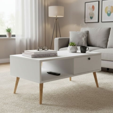 Napoli Orta Sehpa Beyaz