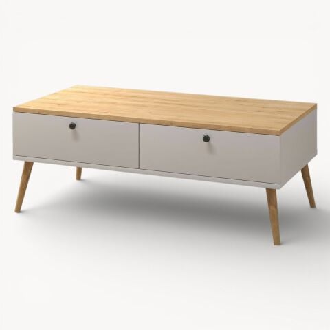 Alice Orta Sehpa Beyaz-Meşe