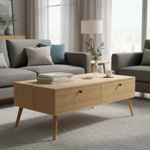 Alice Orta Sehpa Meşe