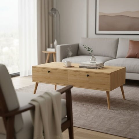 Alice Orta Sehpa Meşe