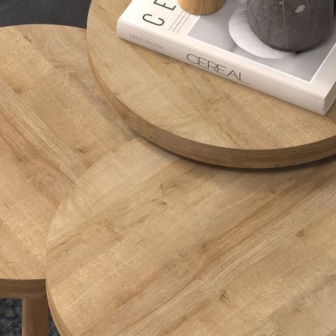 Roma Zigon Sehpa Meşe