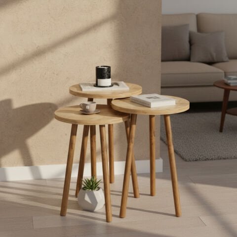 Roma Zigon Sehpa Meşe