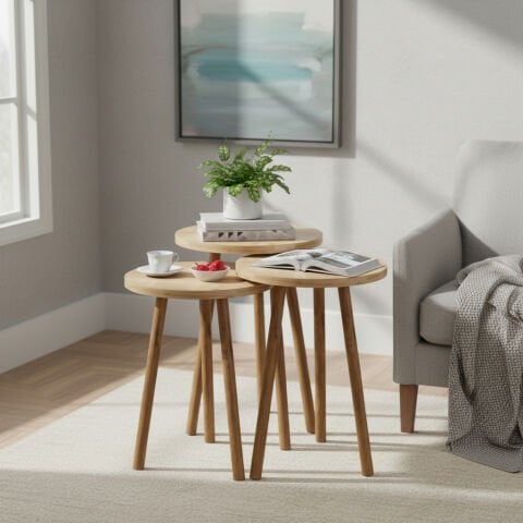 Roma Zigon Sehpa Meşe